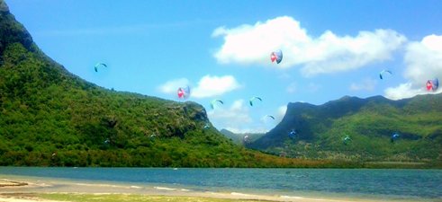 Kite Surf at Le Morne, Mauritiu